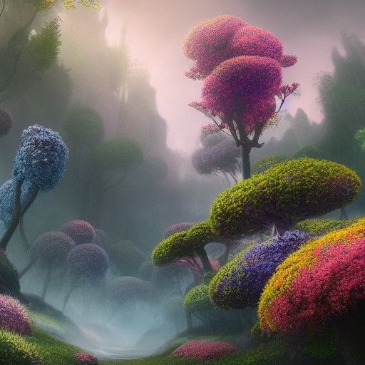 flower forest turning into ash