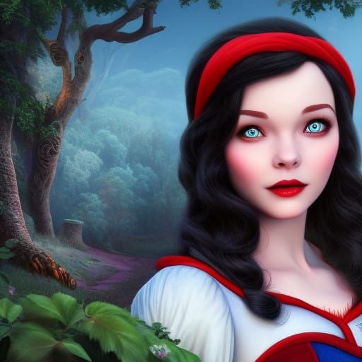 HD realistic snow white - AI Generated Artwork - NightCafe Creator