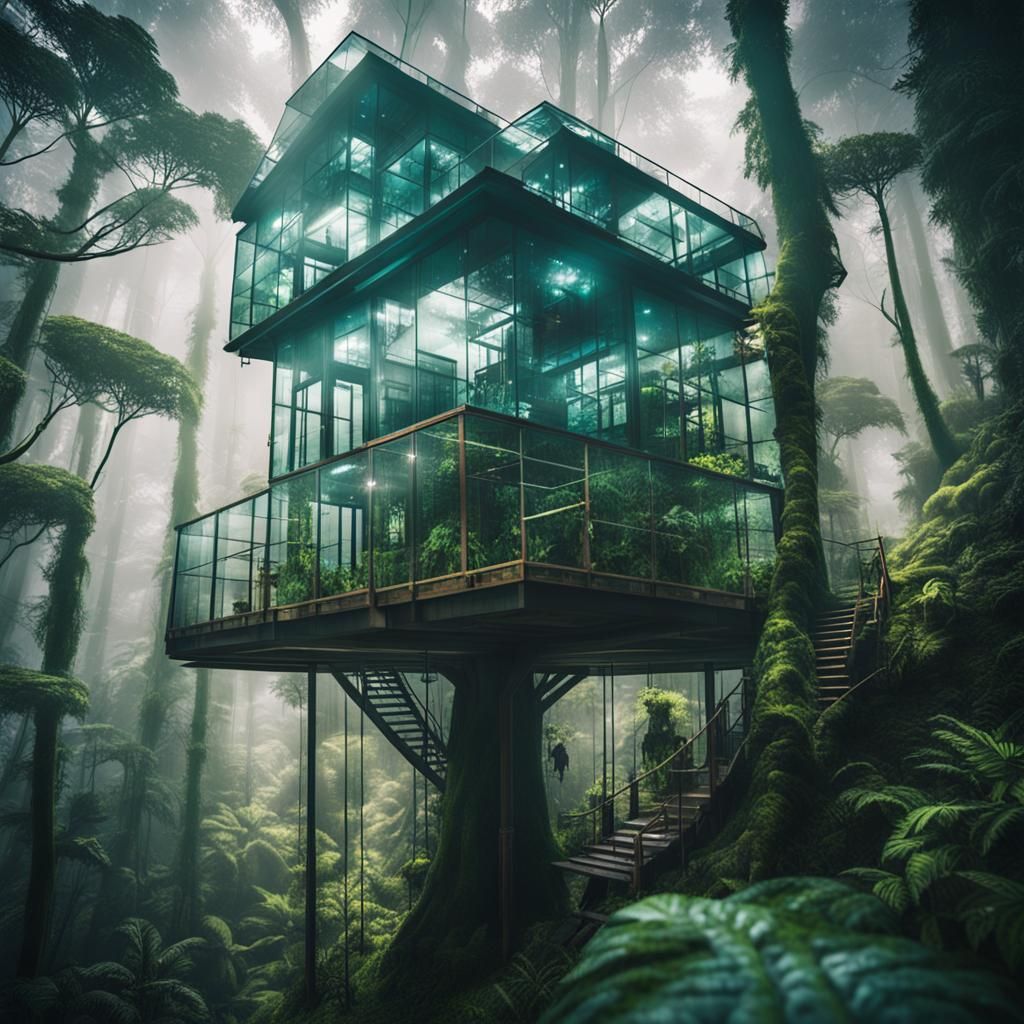 Greenhouse treehouse  by @Sopratutto