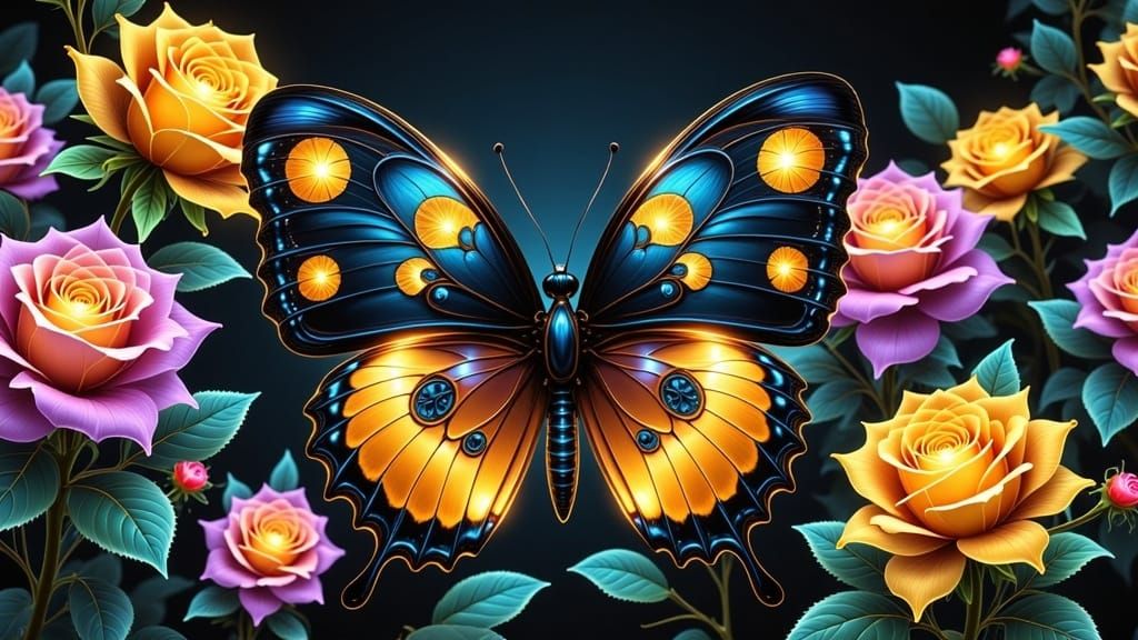 Gorgeous butterfly <lora:Luminescent art2:1.0>  