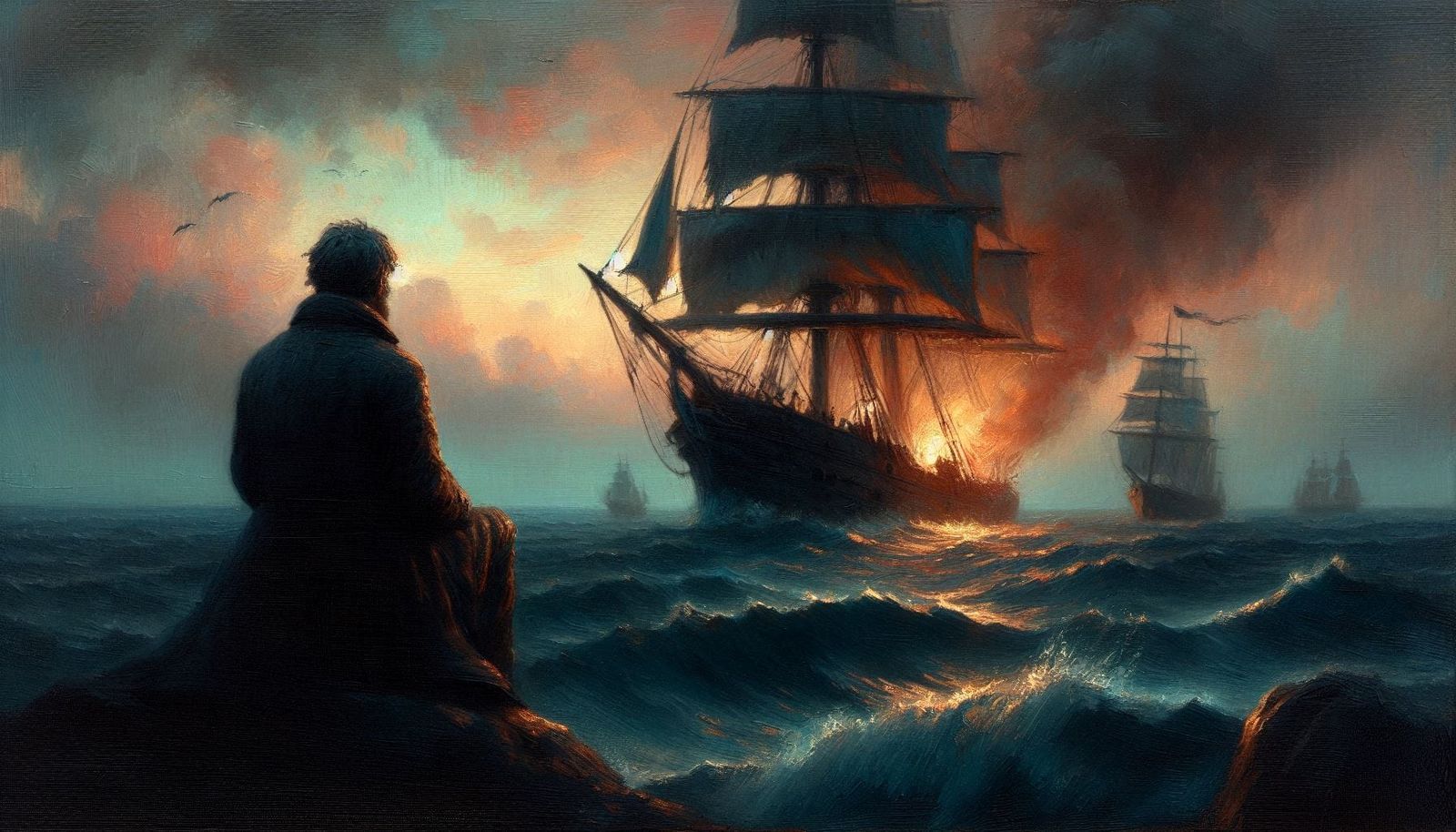 "My Ship!" In sight of shore. Pirated. Burning. Sinking - every time! ☠️