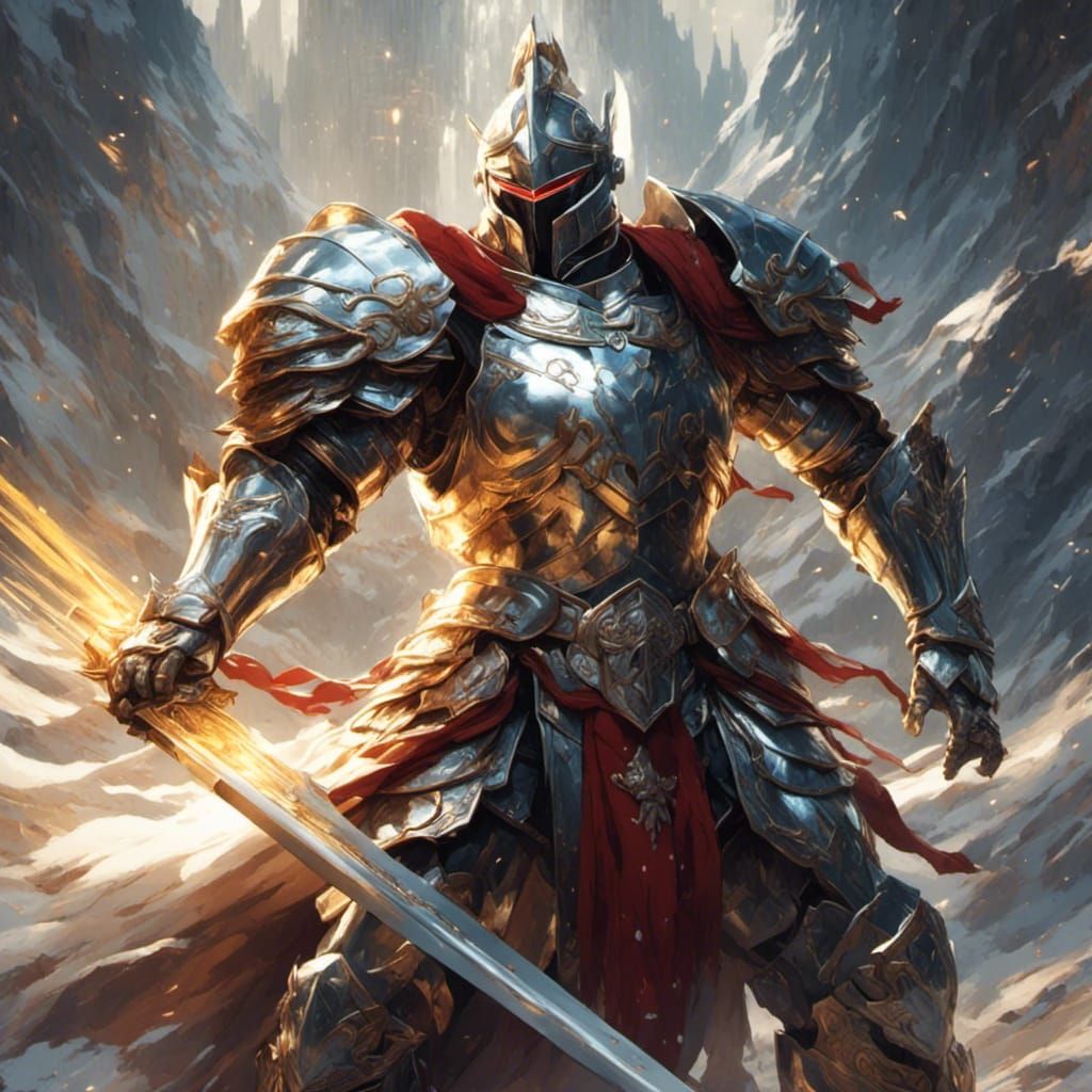 <lora:Anime v21:1.0> A righteous holy paladin, celestial shield, light sword