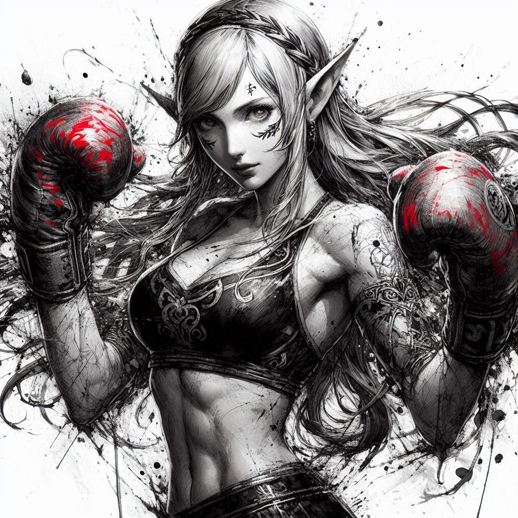 Elven boxer athlete