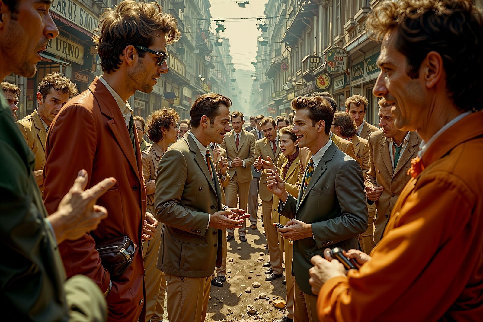 People chatting on the street