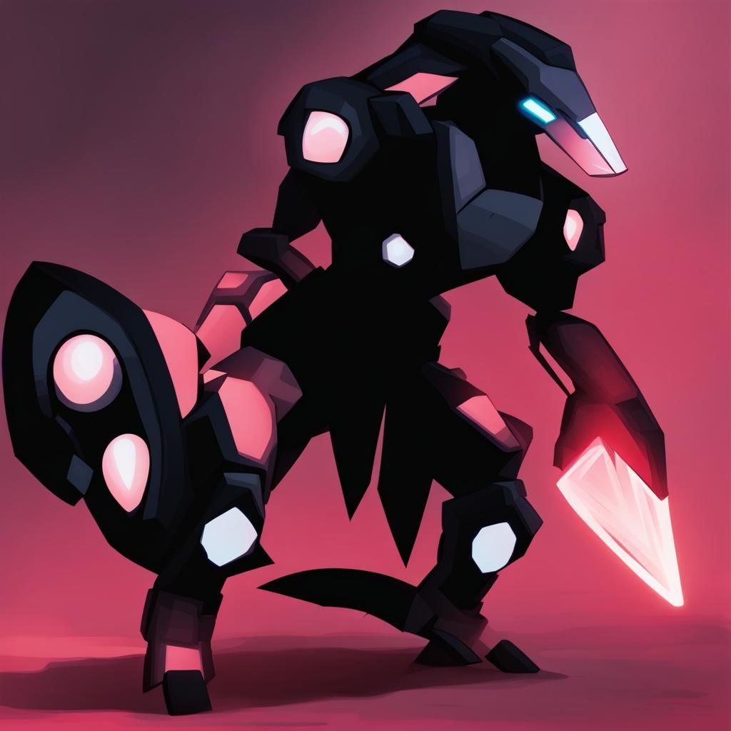 red protogen - Striking Red Protogen Character Design