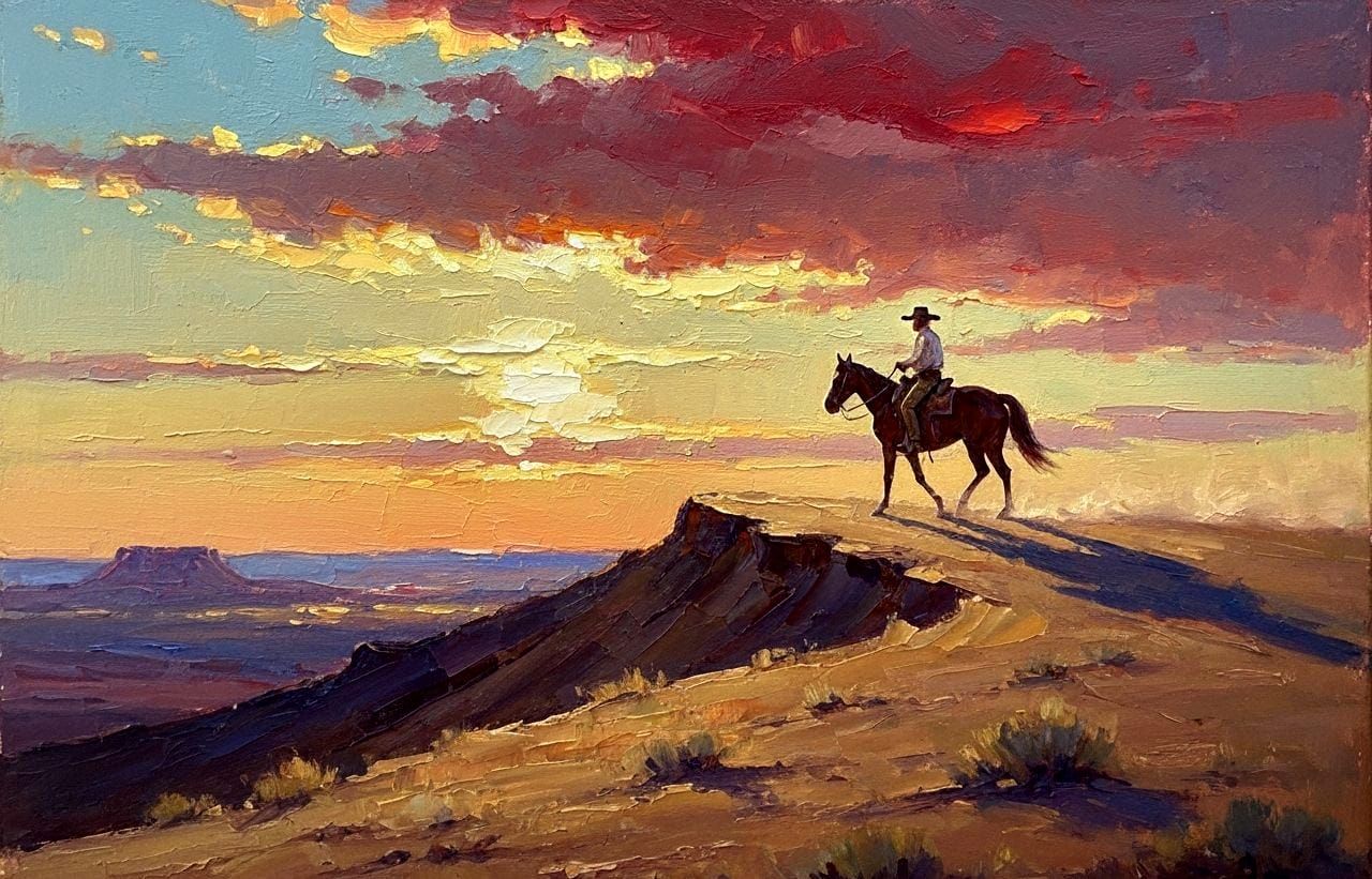 A lone cowboy  by @photon