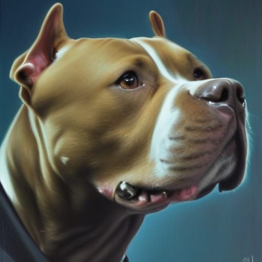 Pitbull - AI Generated Artwork - NightCafe Creator