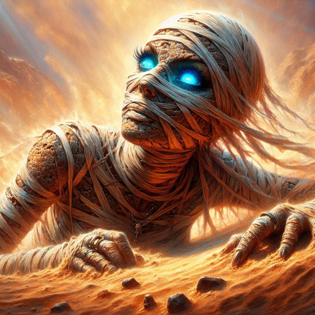 The Mummy Claws Her Way Up Out of the Sand