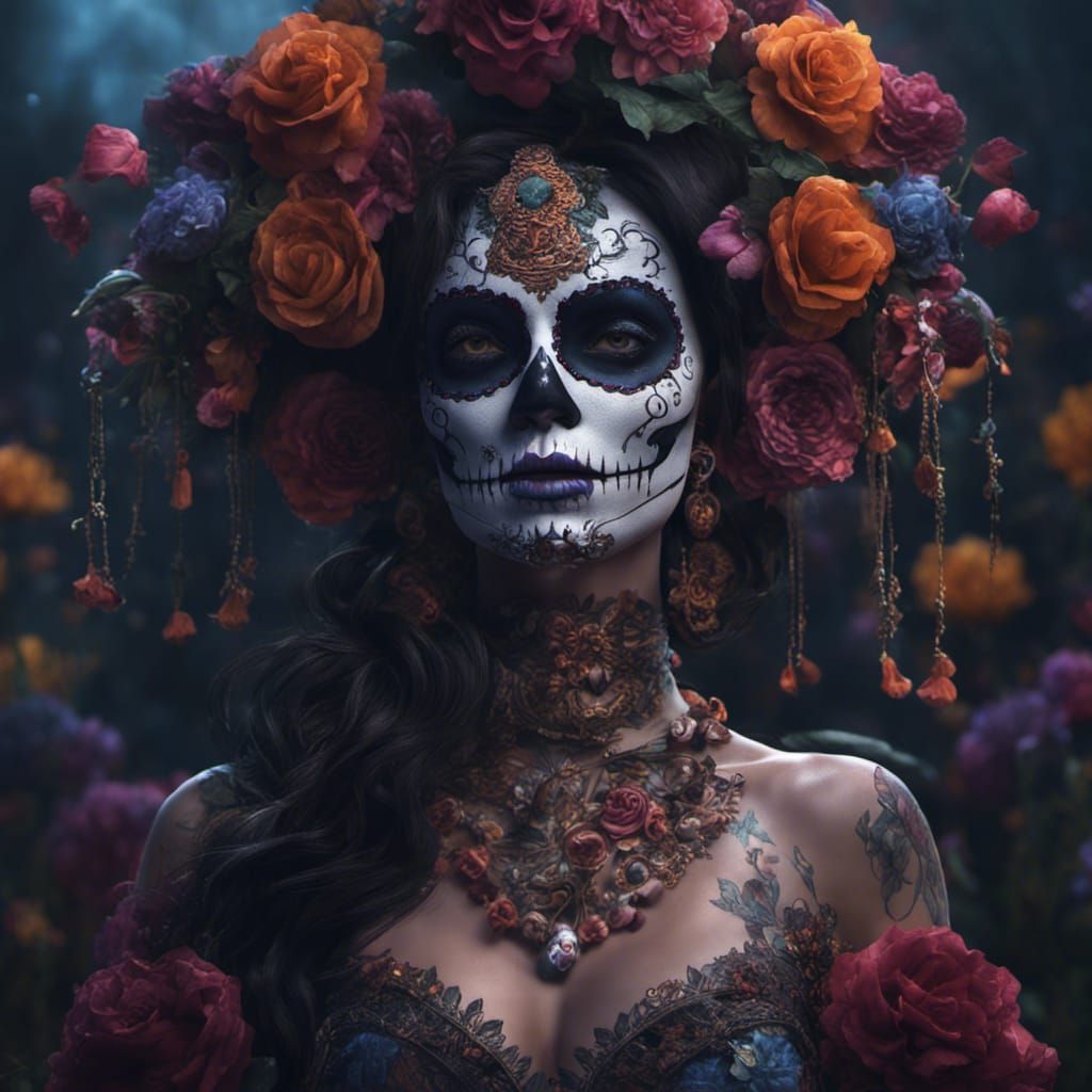 La catrina at night  by @Bogu