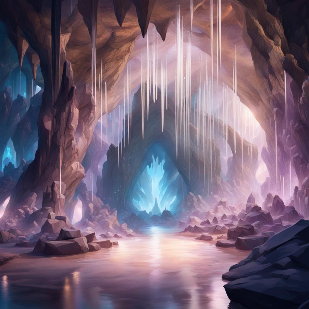 A Crystal Cave 2 - AI Generated Artwork - NightCafe Creator