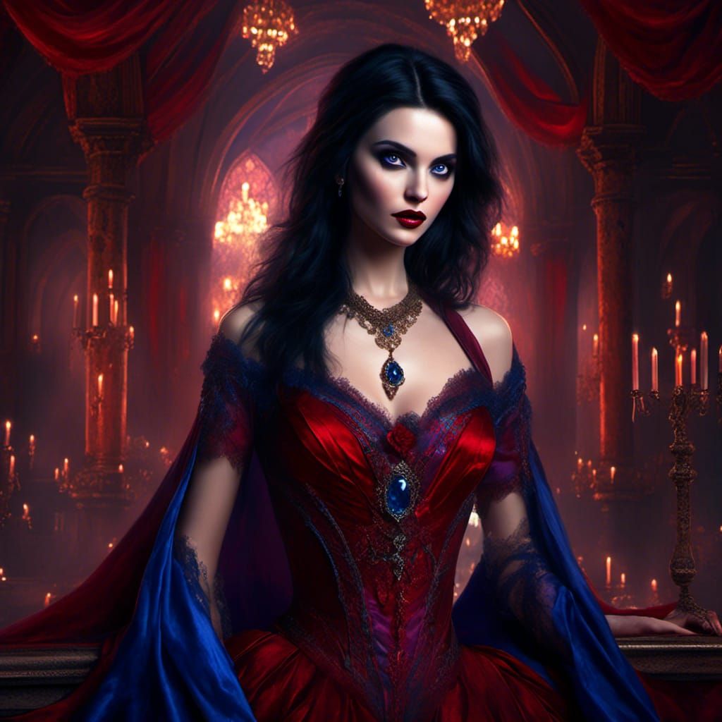 dark red dress