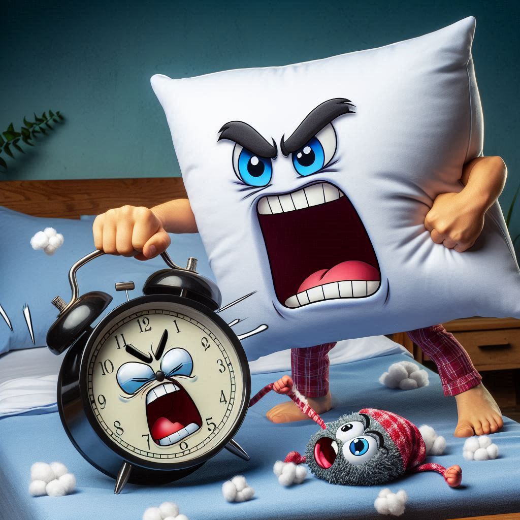 Pillow and wakeup clock