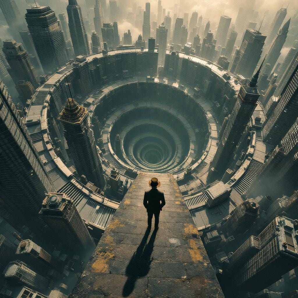 Standing on the Edge of Infinity – A Vertigo Dream  by @udit mehra