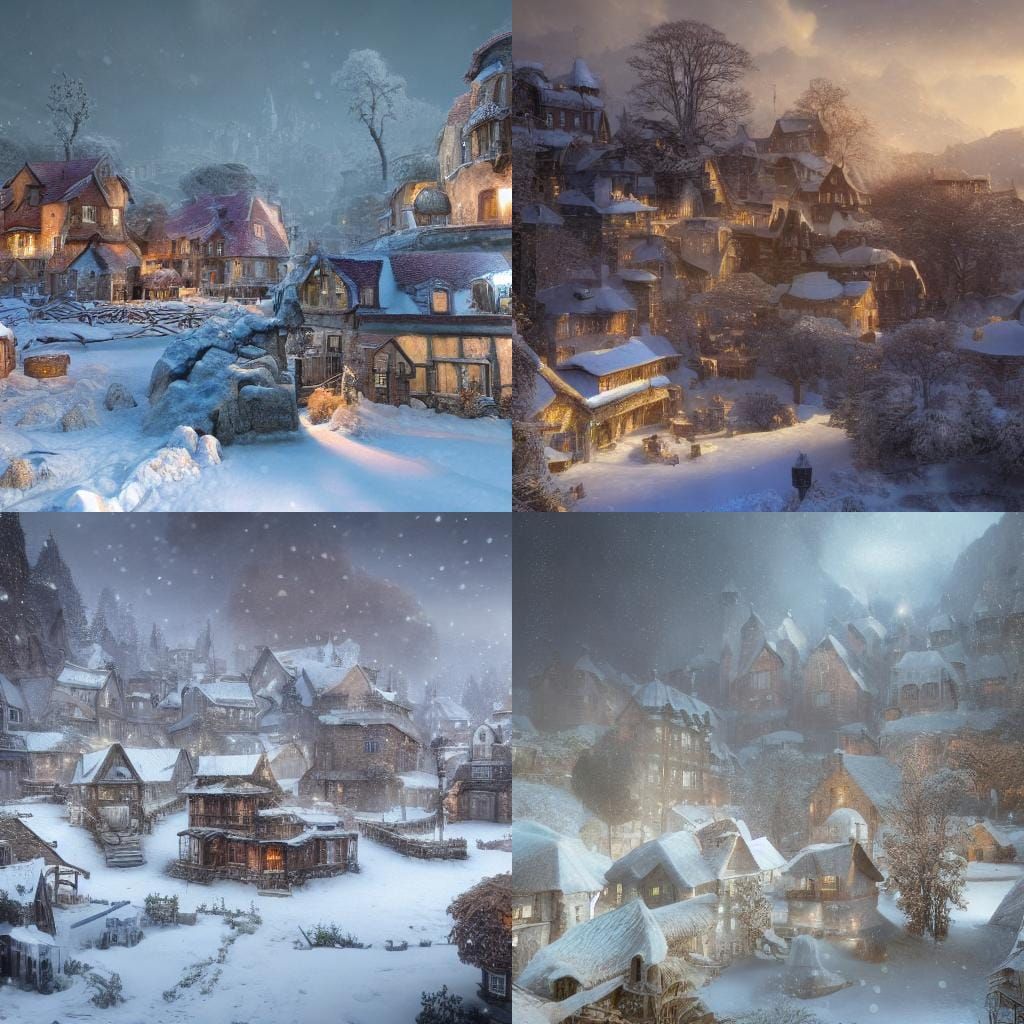 Snowing Village