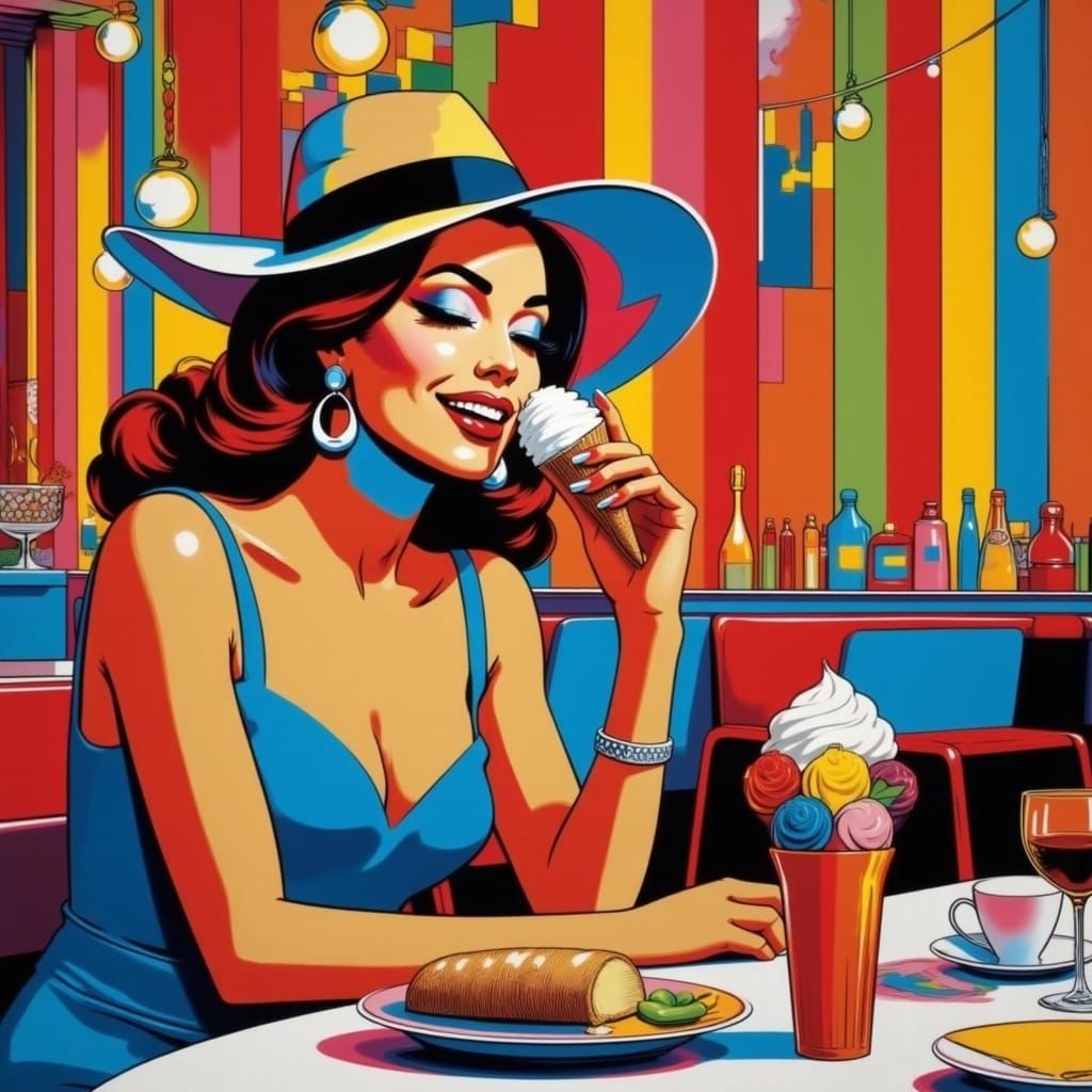 <lora:Pop Art Flux:1.0>  