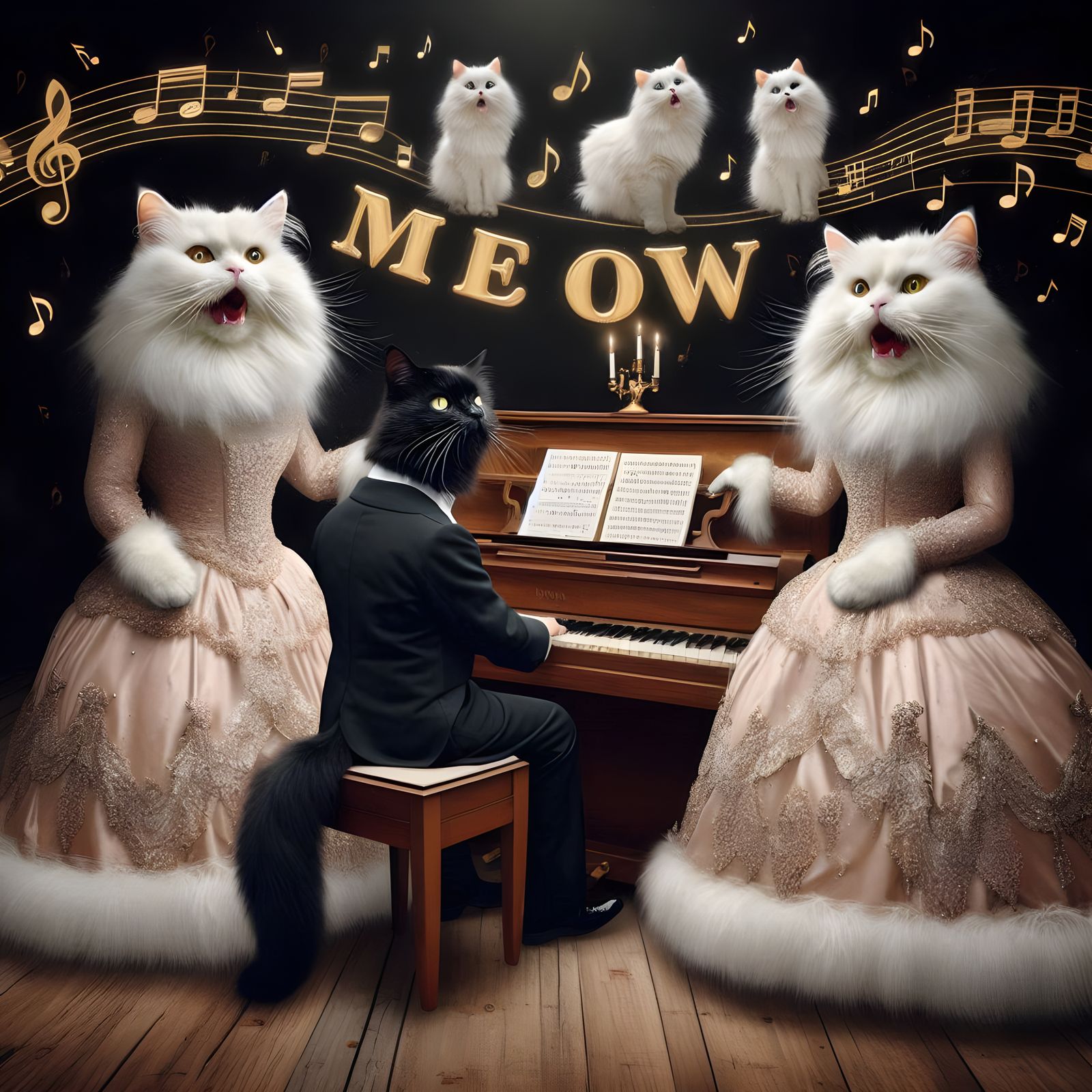 Duetto buffo di due gatti. Rossini.