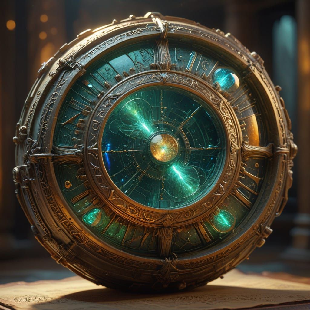 Science fantasy concept art. Medium shot. Ancient, mysteriou...