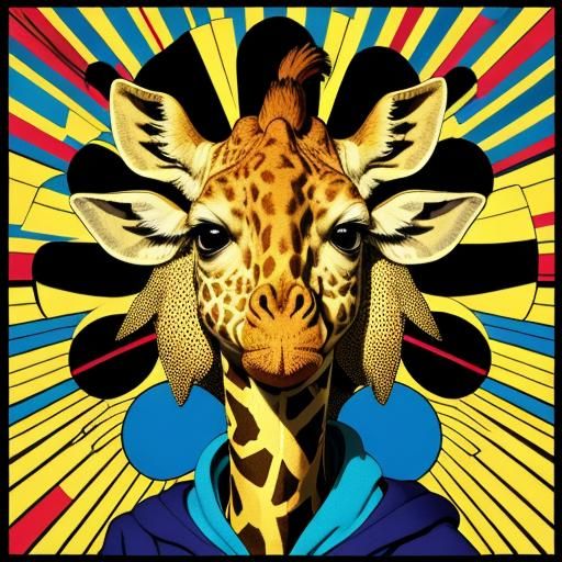 Mysterious Clumsy Delightful Comedian Giraffe - AI Generated Artwork ...