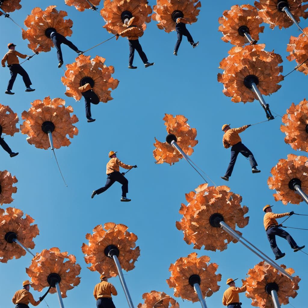 Leaf Blowers in Busby Berkeley Formation