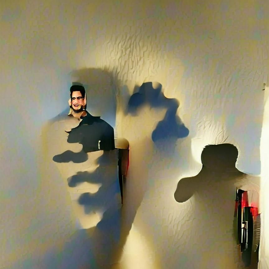 The shadow of himself
