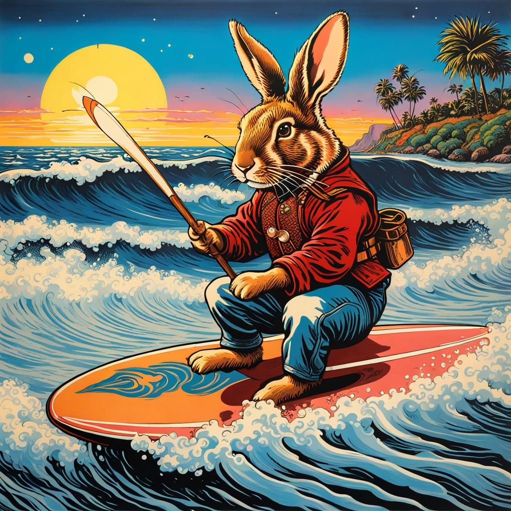 Star Rabbit Surfing Malibu