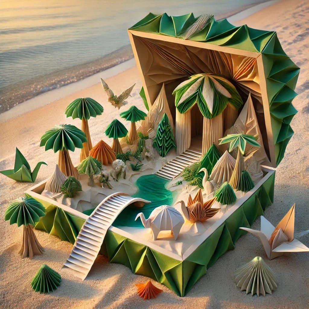 Paper Folded Sandy Forest