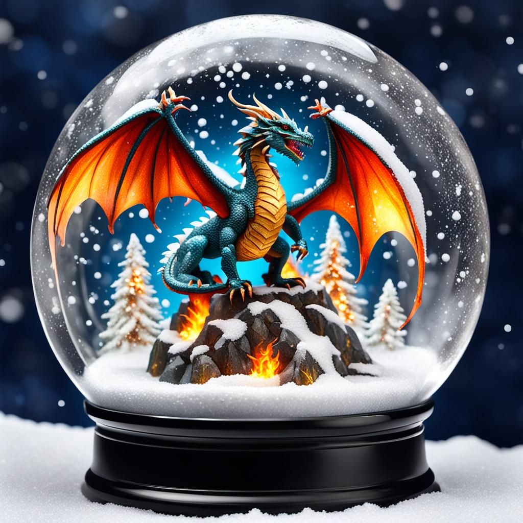 Magical Dragon Snow Globe