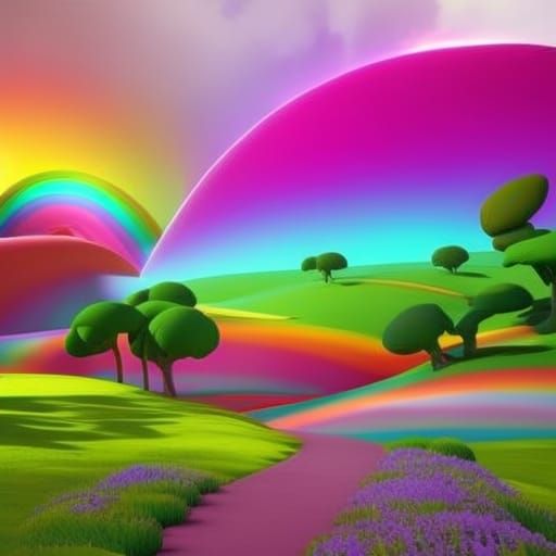 rainbow, cartoon, 8k, artstation, gay, psychadelic