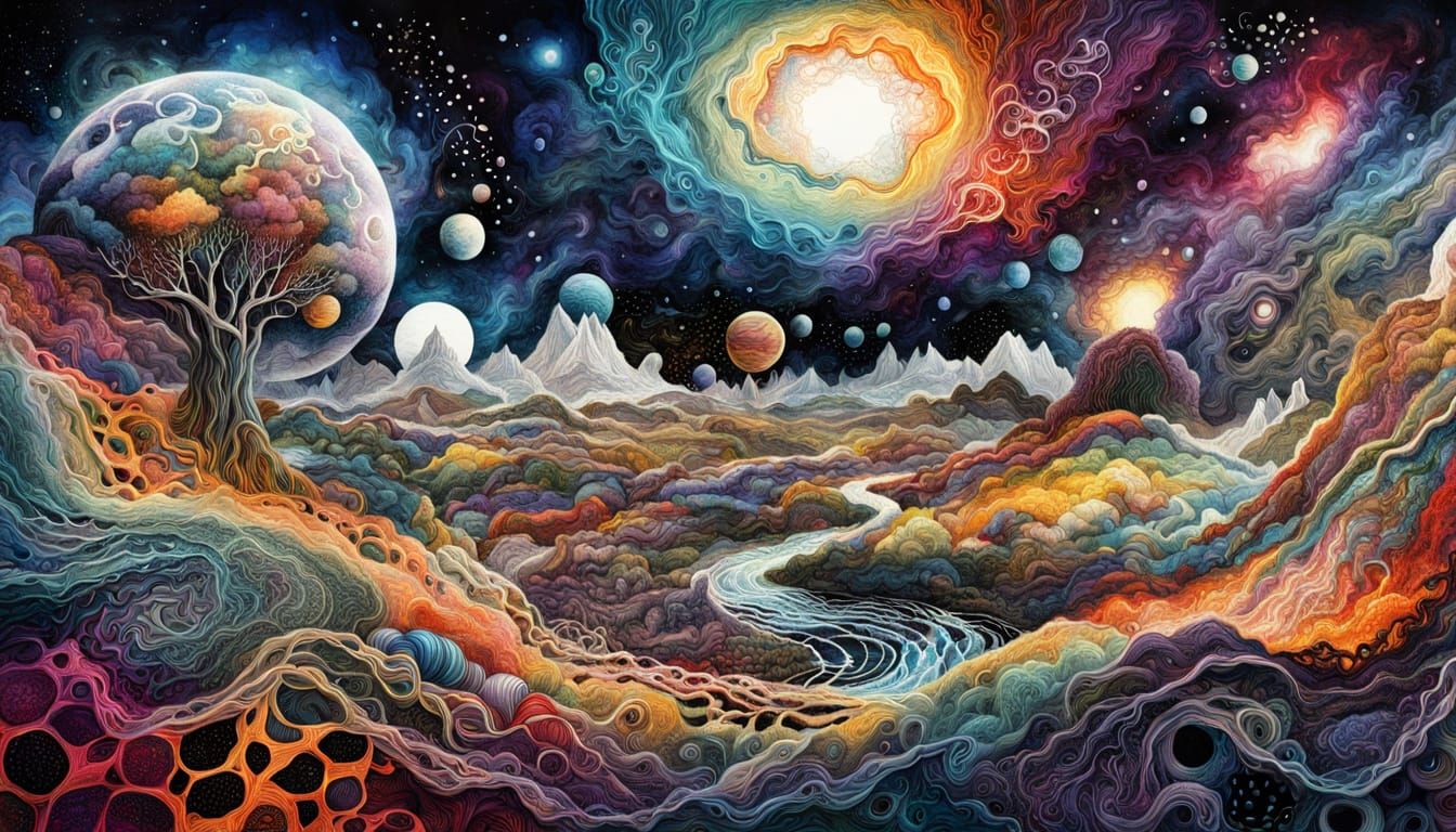 Quantum Knitting Universe  by @Gecko