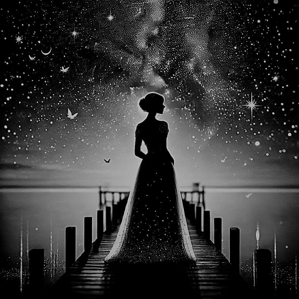 Standing on a starlight pier