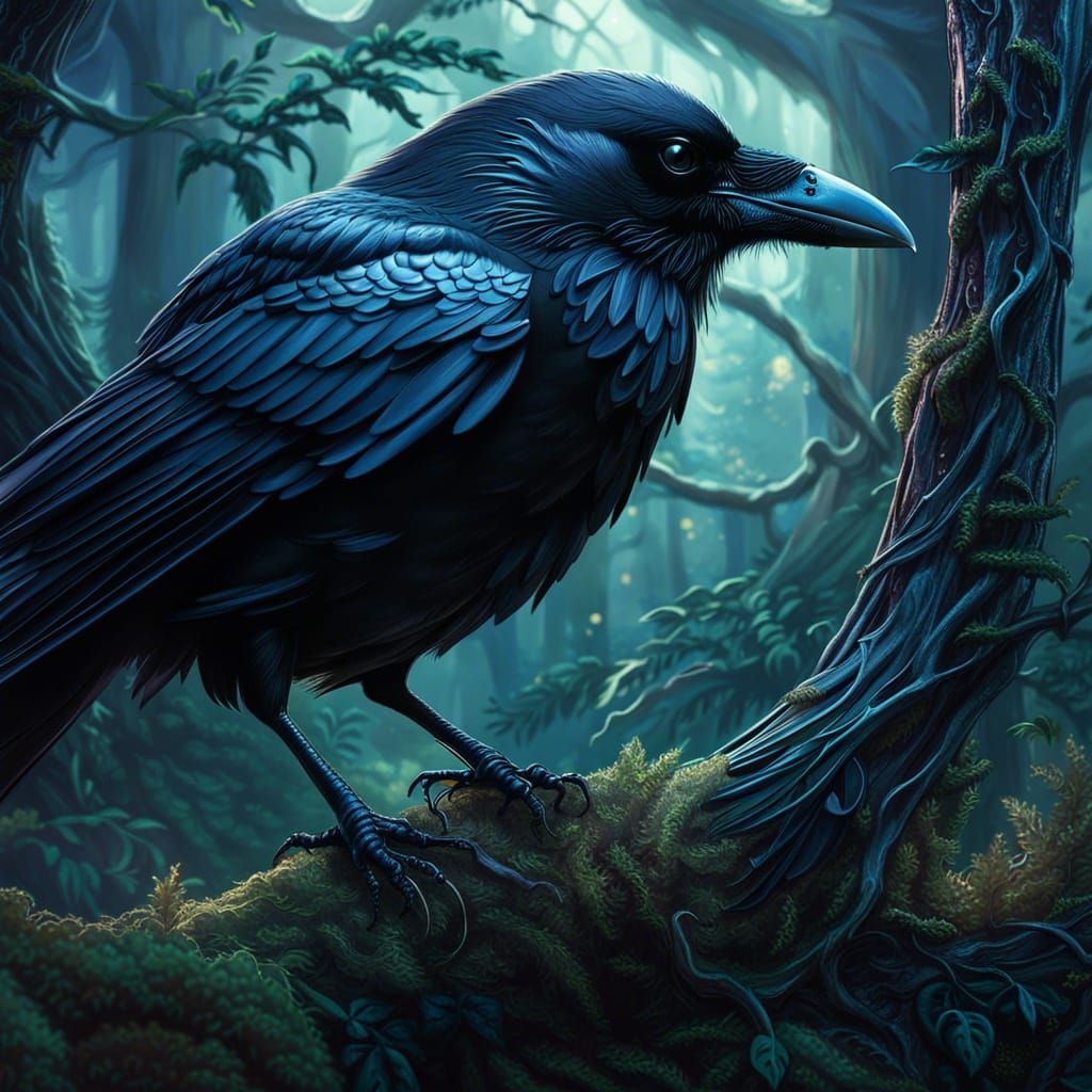 Crow - AI Generated Artwork - NightCafe Creator