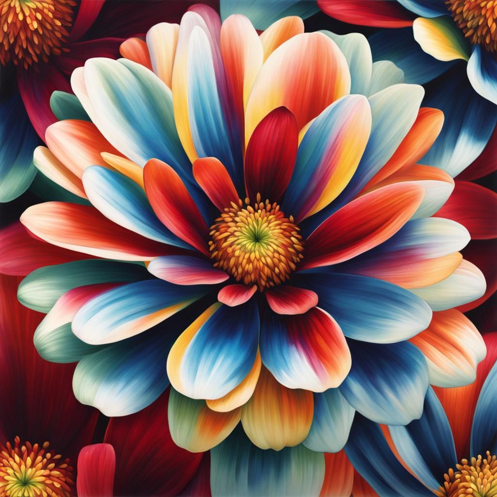 rainbow flower