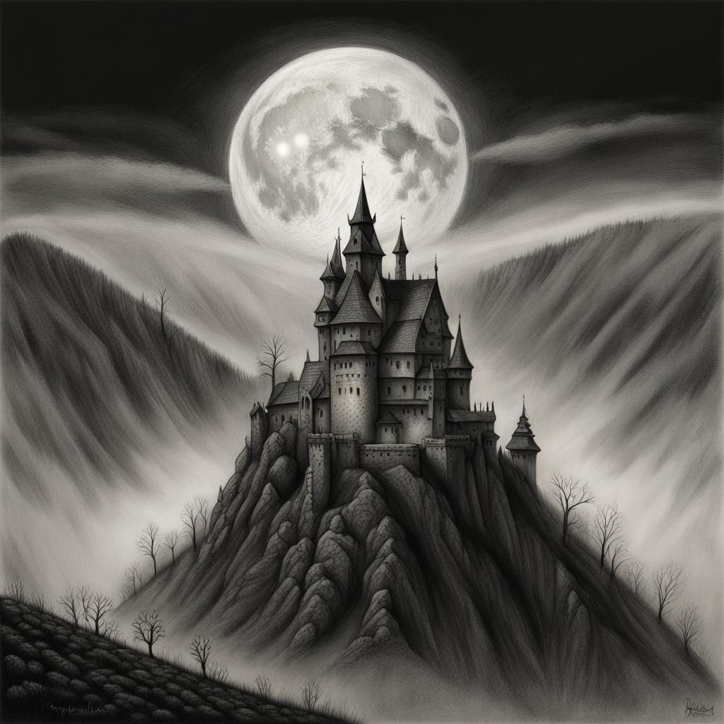 Dracula castle - AI Generated Artwork - NightCafe Creator