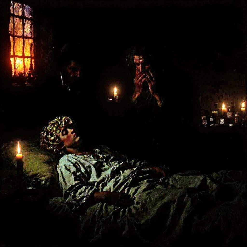 ילד שוכב על מיטה בבית כפרי, החדר חשוך ואור נרות דולק, ליד הילד עומד אביו עם פנים דאוגות, האם מחלתו של בנו חשוכת מרפא? האם יש מזור לרפואתו?