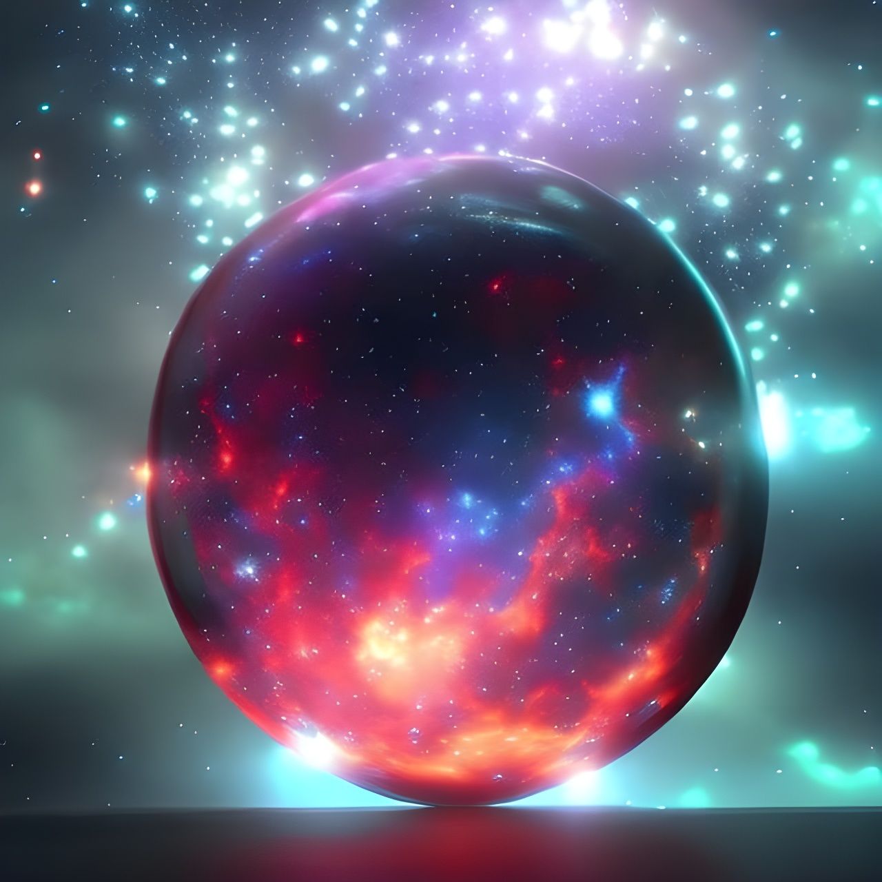 Big Bang inside a glass sphere