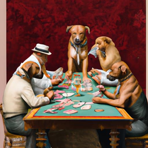 Man's best friend play poker?! 😍😍😍 undefined