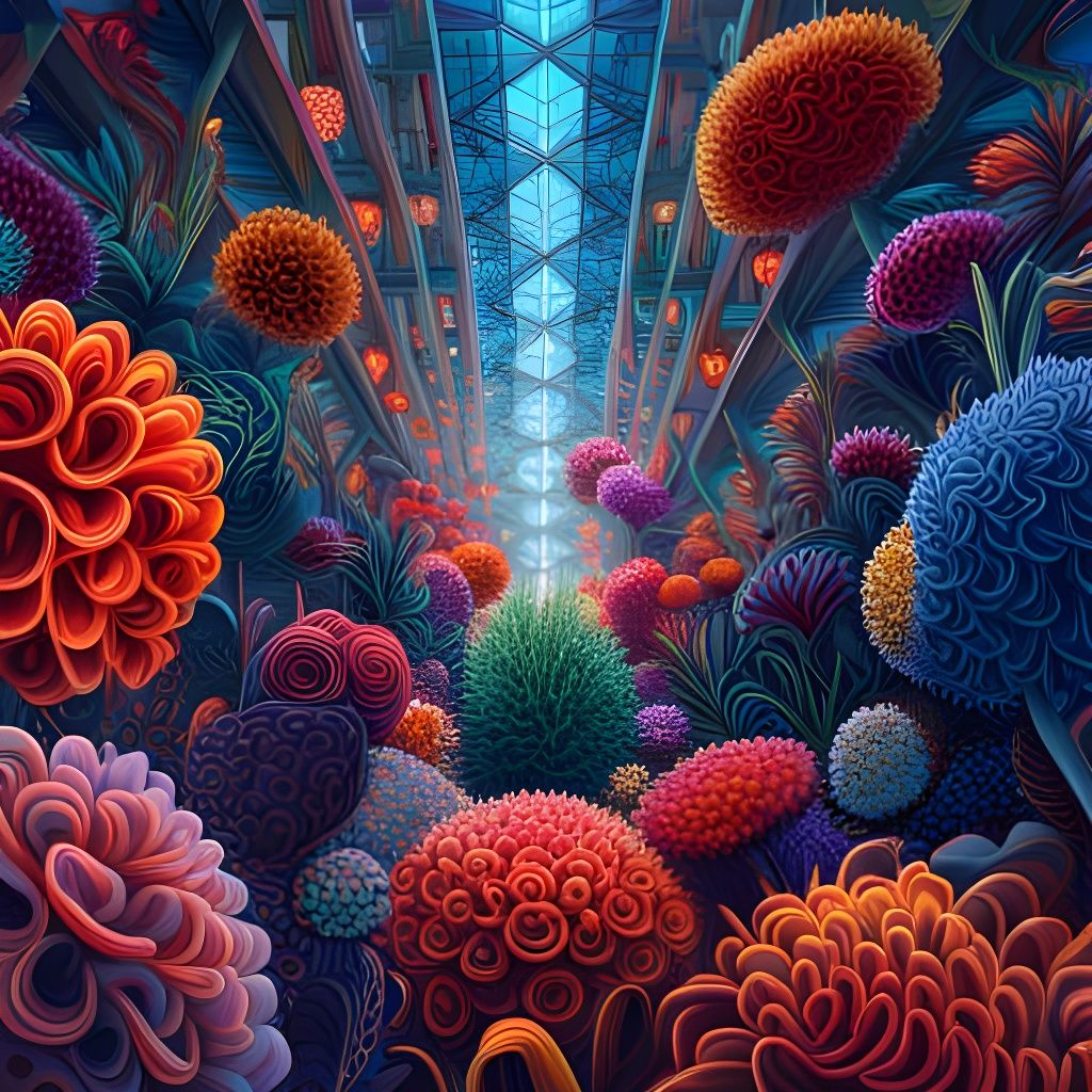 Psychedelic Neon Flowers...  by @Nins-Spain