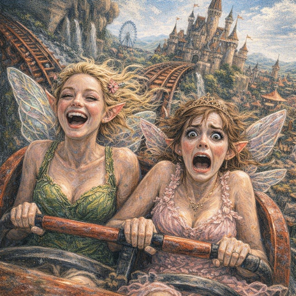 There are 2 types of fairies (in chalk)  by @R4V3N