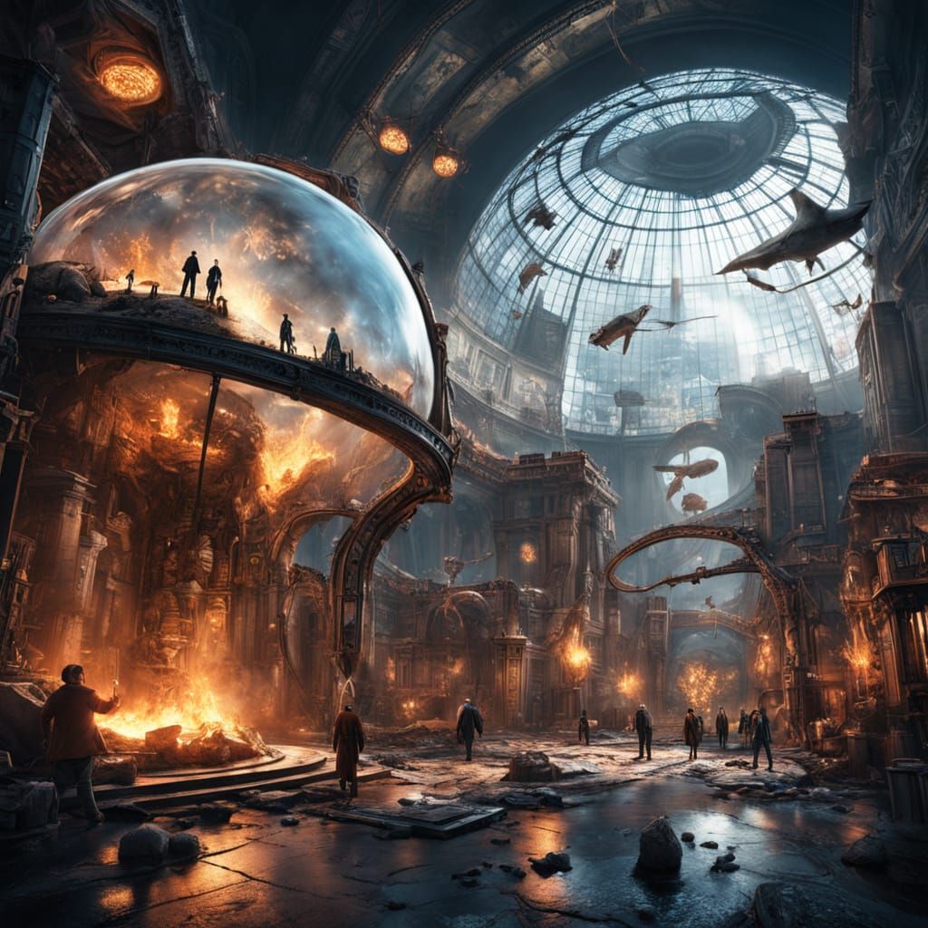 Primitive World Inside Modern City Dome