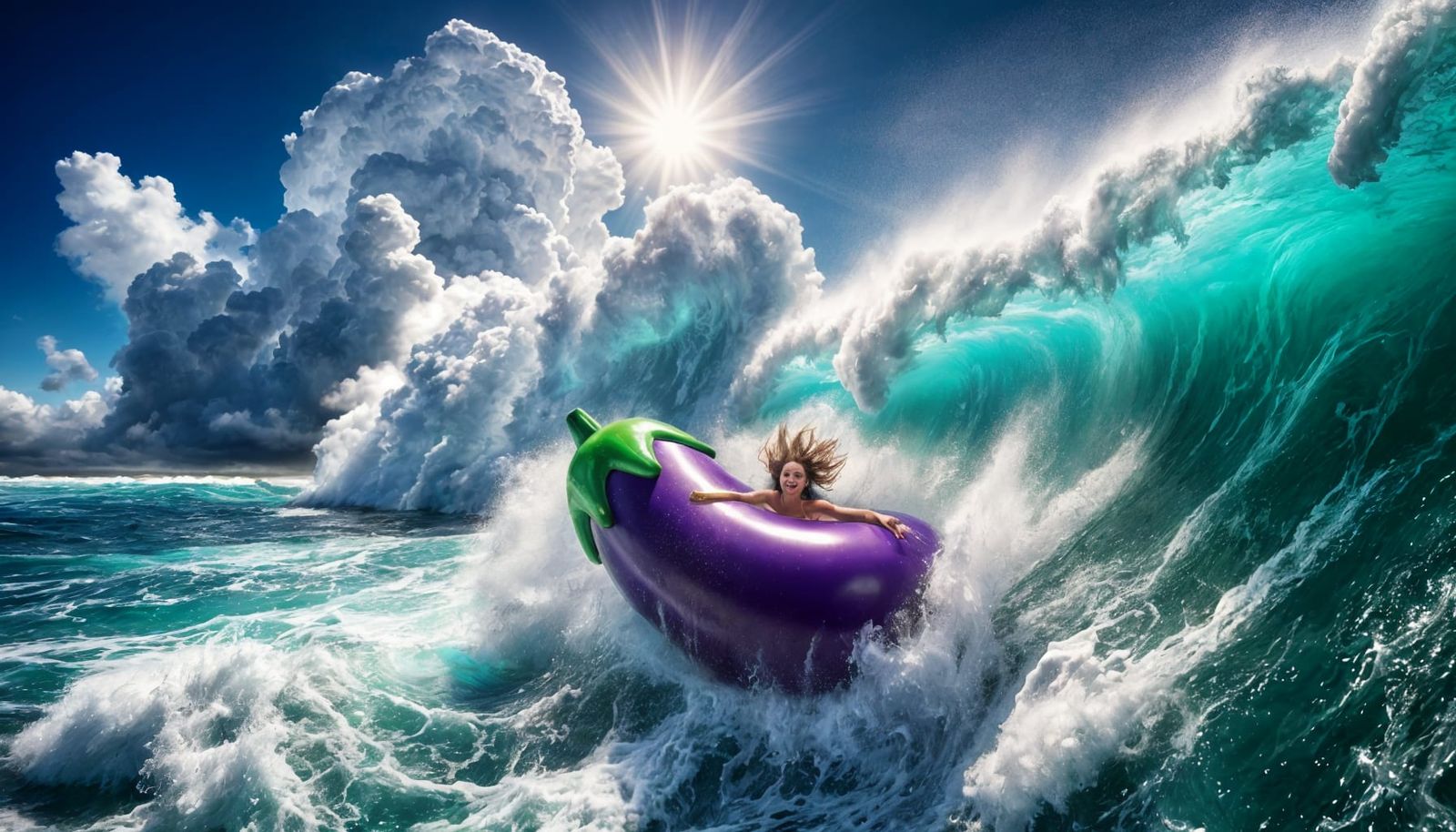 Inflatable Eggplant Fun