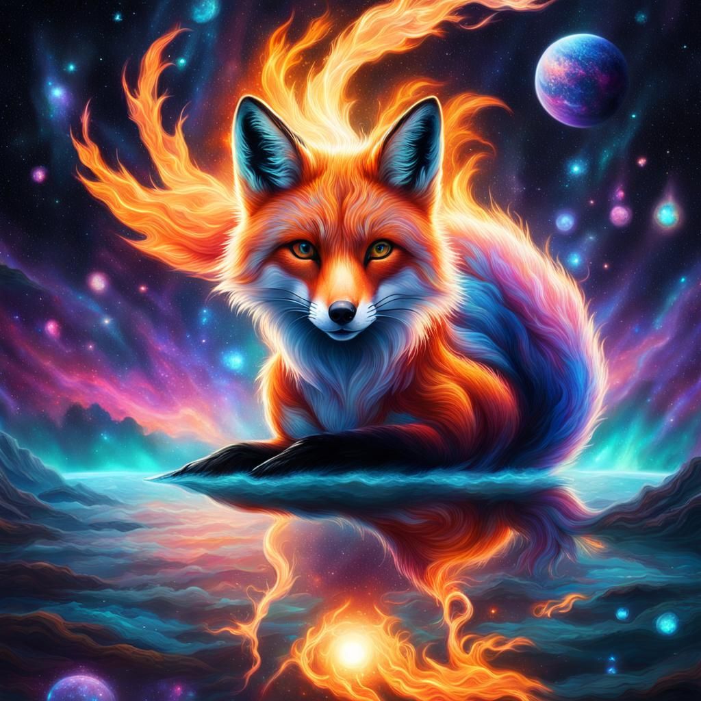 fox flame island - AI Generated Artwork - NightCafe Creator