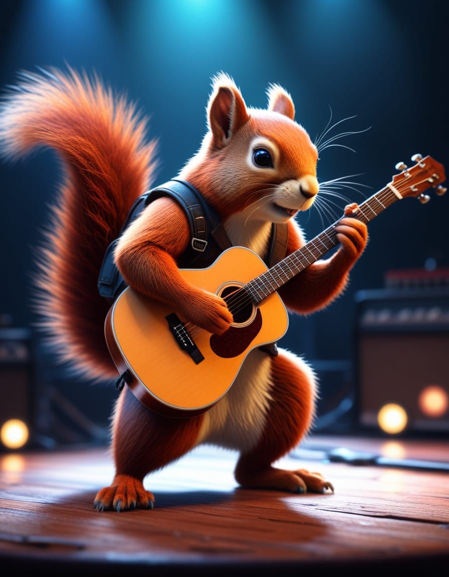 Squiggles Squirrel Wiggles his axe!