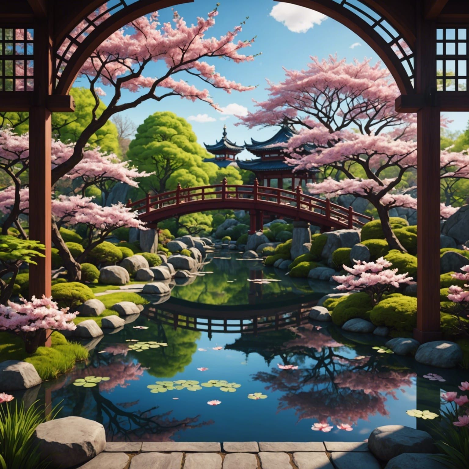 Japanese garden  by @Sharoja