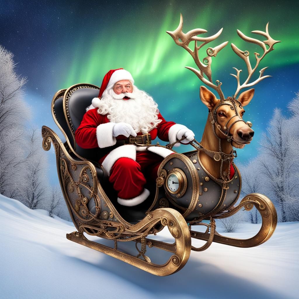 Steampunk Santa - AI Generated Artwork - NightCafe Creator