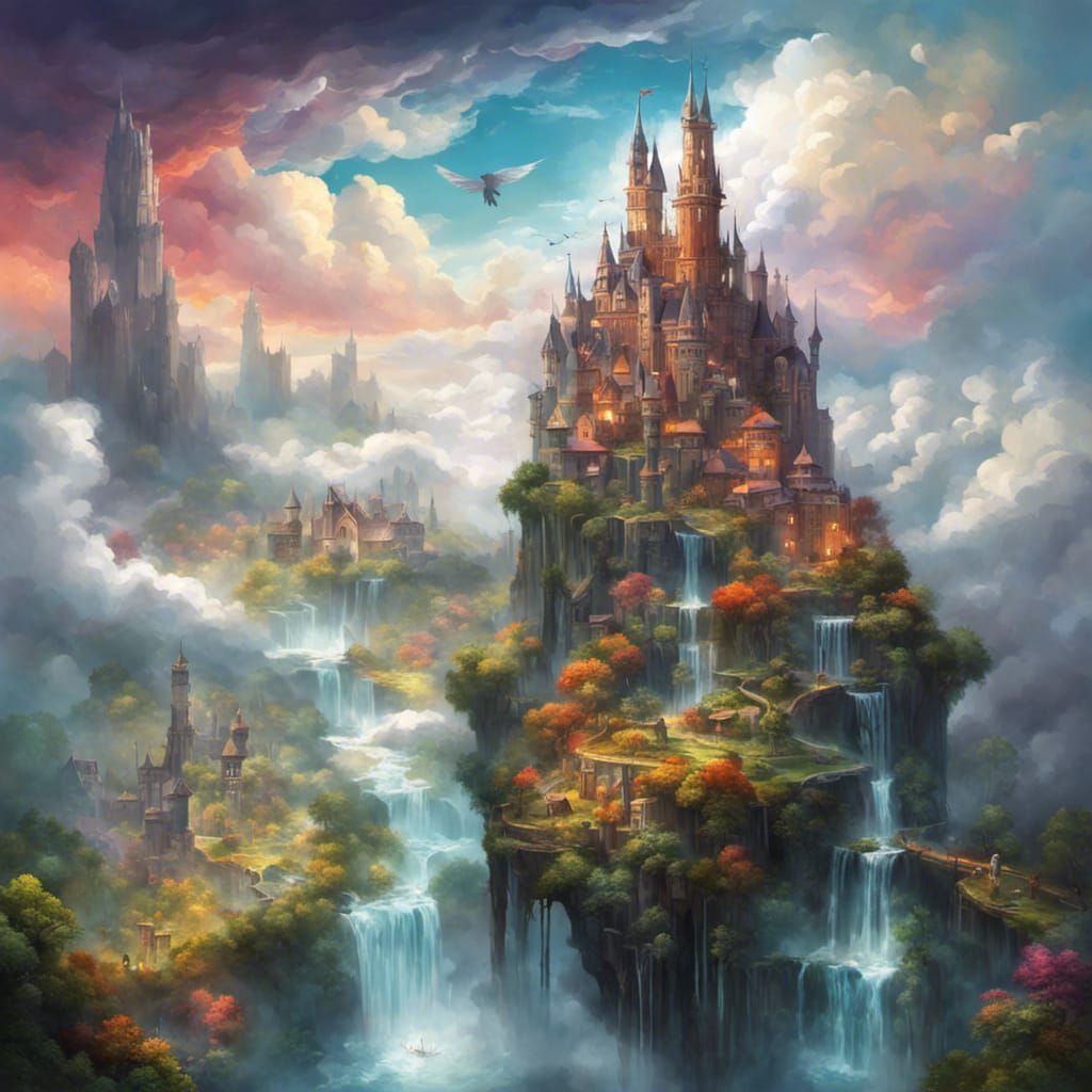 Rivendale the Island in the sky  by @Pipp