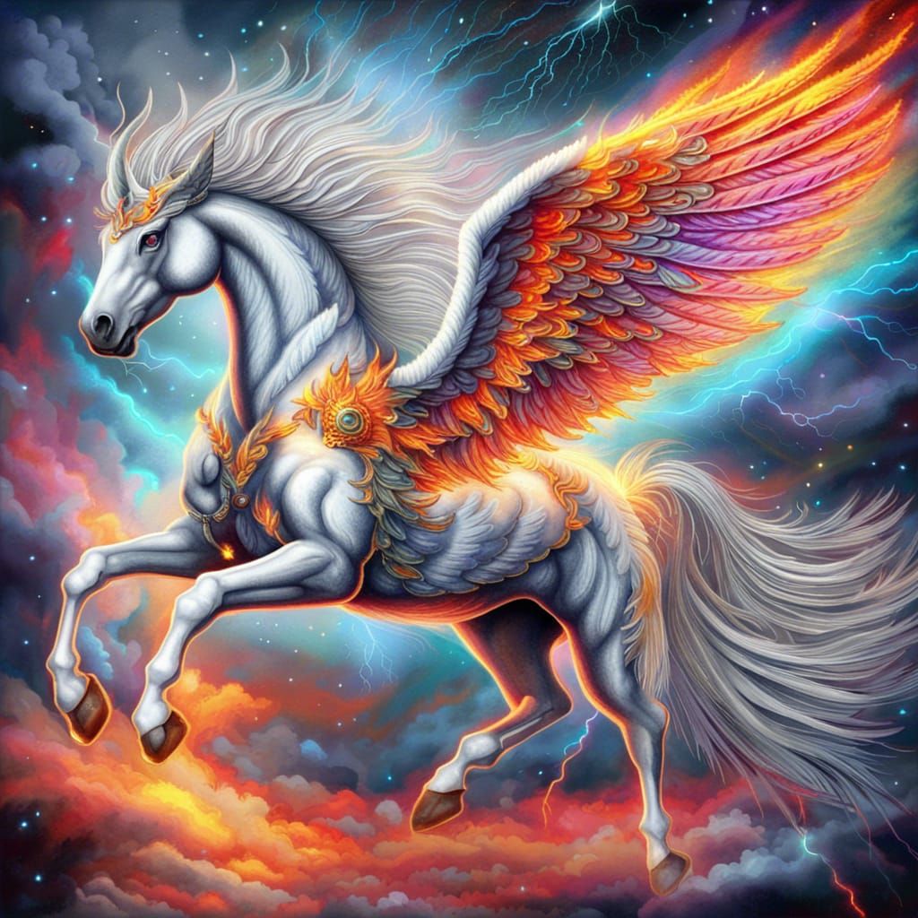 Cosmic Pegasus - AI Generated Artwork - NightCafe Creator