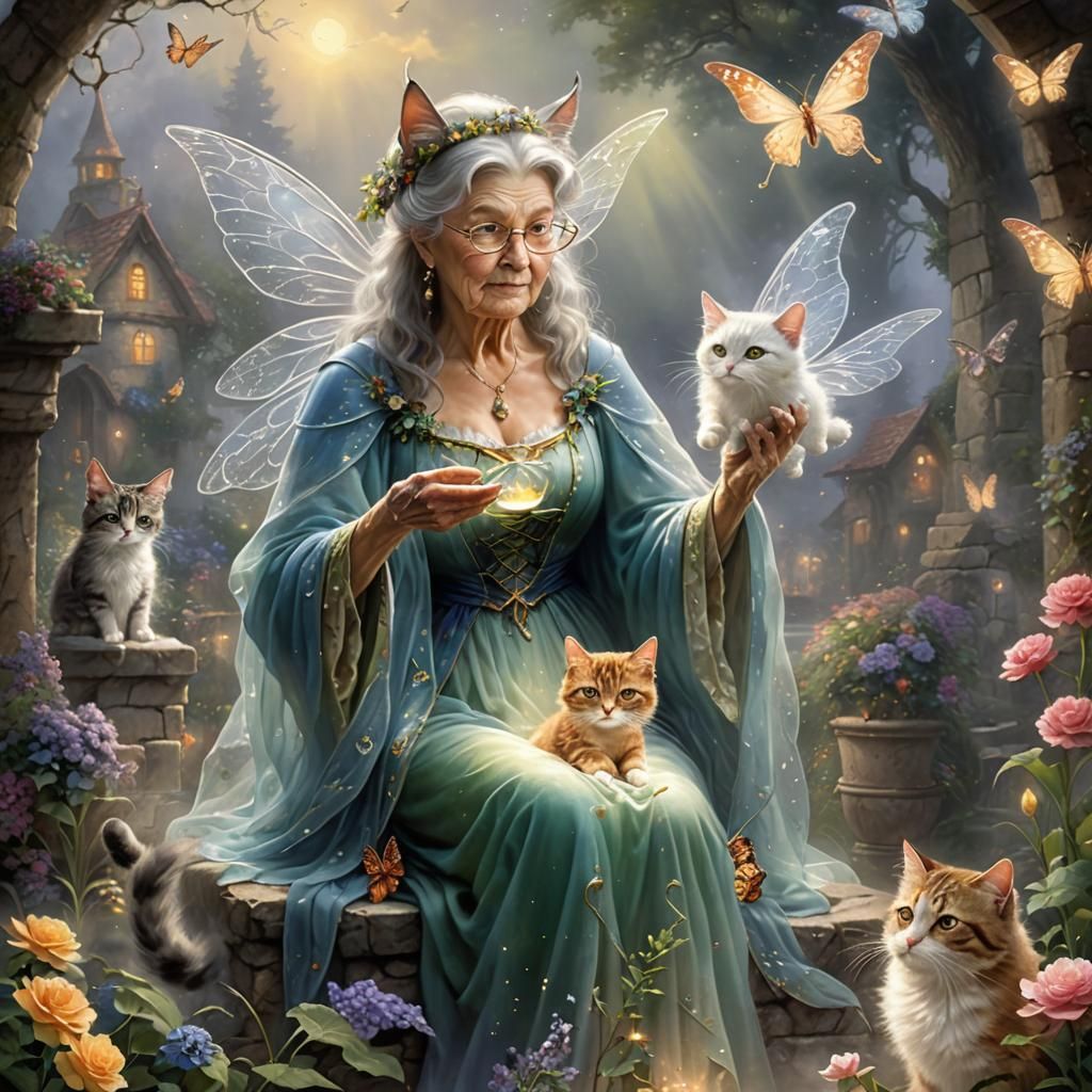 Teaching the kittens to fly  by @Spiferspew