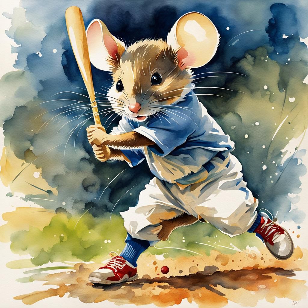 Mices also like baseball :)  by @undefined