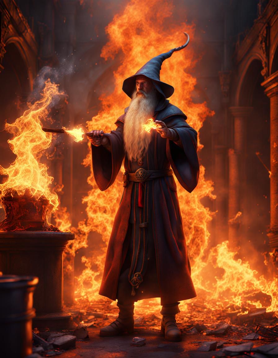 Fire Wizard, Burning