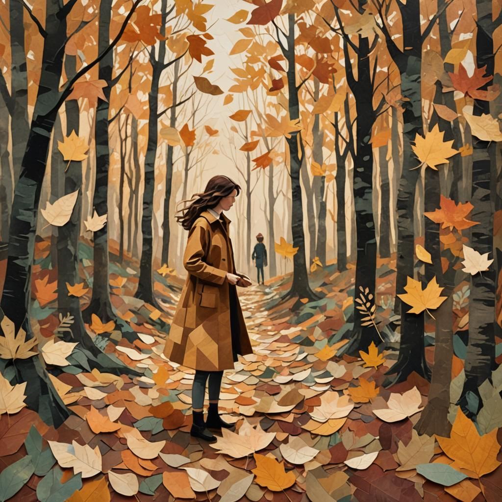 Fall Paper Collage Art